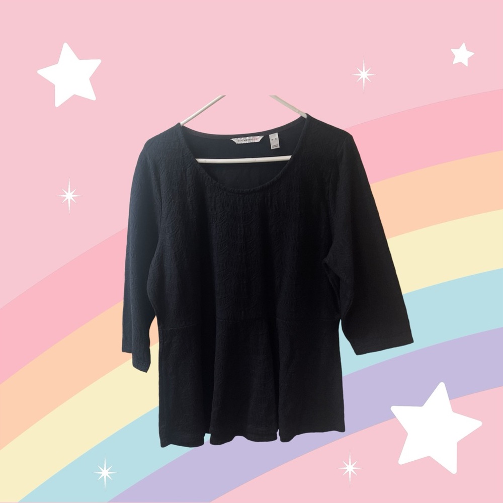 Excellent Isaac Mizrahi Live Black Top Sz XL